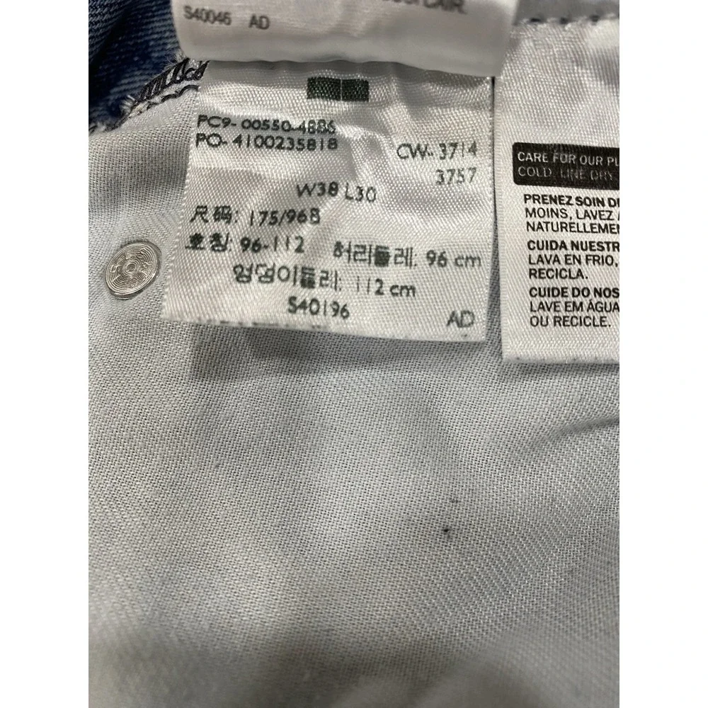 Levi's 550 Jeans Mens 38x30 Blue‎ Denim Medium Wash Straight Leg Relaxed Dadcore
